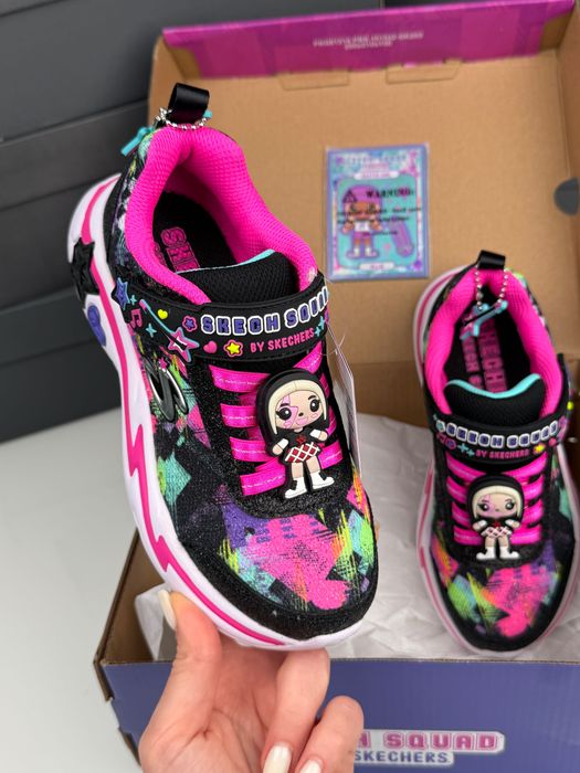 Детские кроссовки на девочку на липучках Skechers SNUGGLE 32/35р