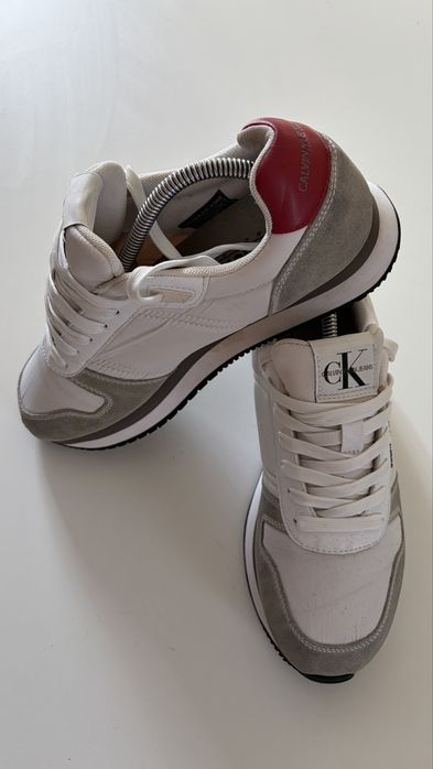 Оригінальні шкіряні кеди кросівки Calvin Klein Bright White білі  літні легкі сучасні зручні
