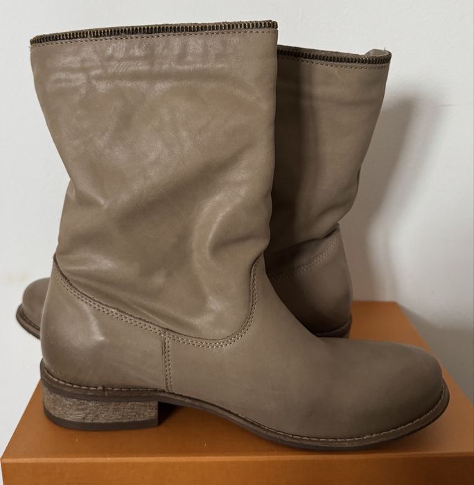 Botki Giulio Santoro skóra naturalna licowa glamour 39 cekiny