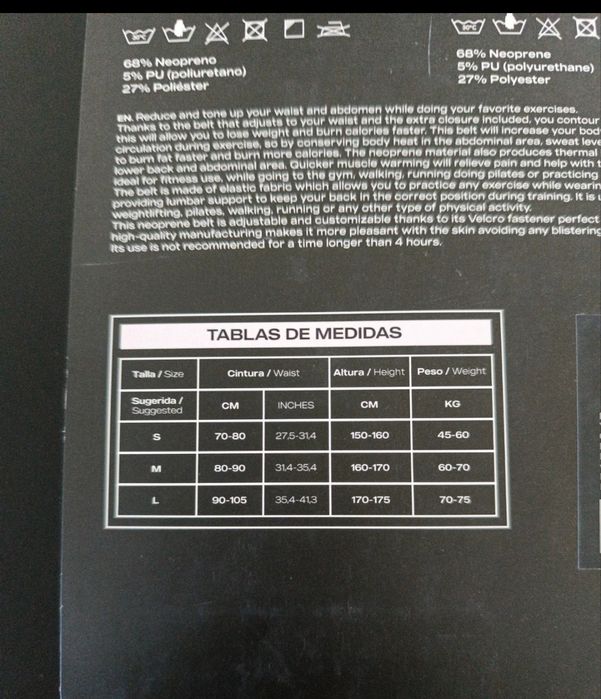 Cinto redutor de mulher L