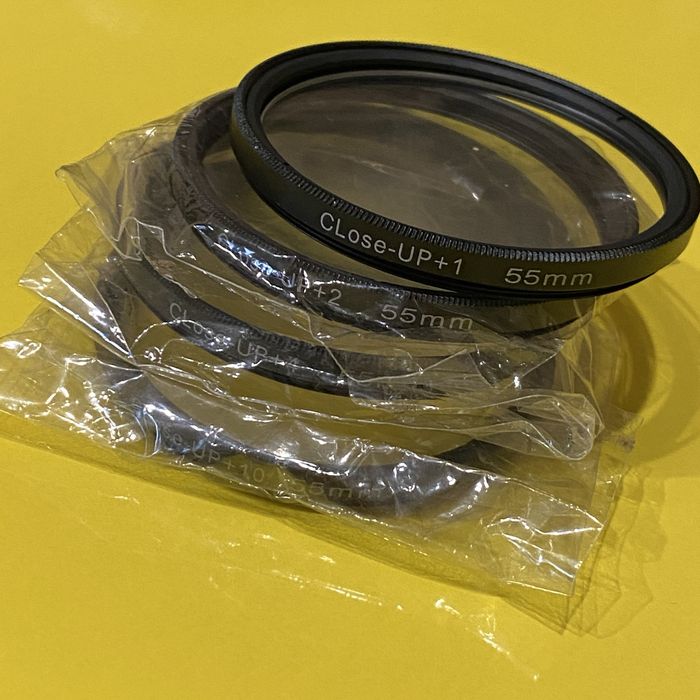 Набір макролінз до обʼєктиву Close Up +1, +2, +4, +10. Діаметр 55 mm