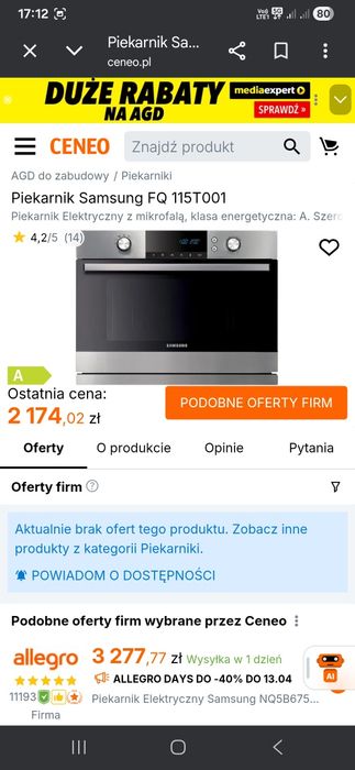 Piekarnik Samsung Speedoven
