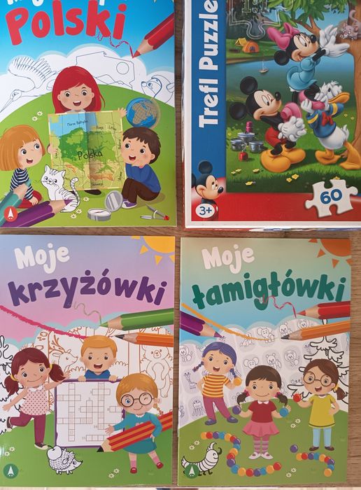 Zestaw 3x książeczki dla dzieci i puzzle Myszka Miki