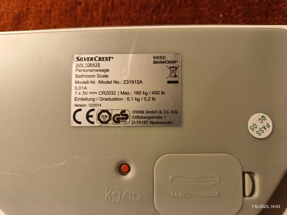Waga łazienkowa SilverCrest