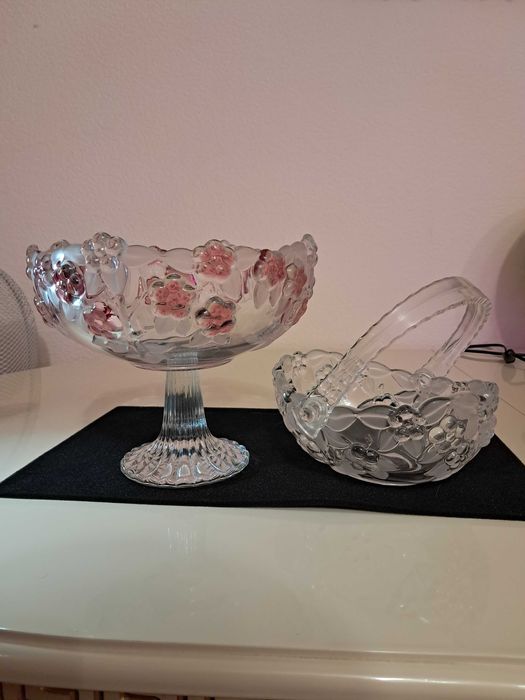 Кришталева ваза фруктовниця салатник