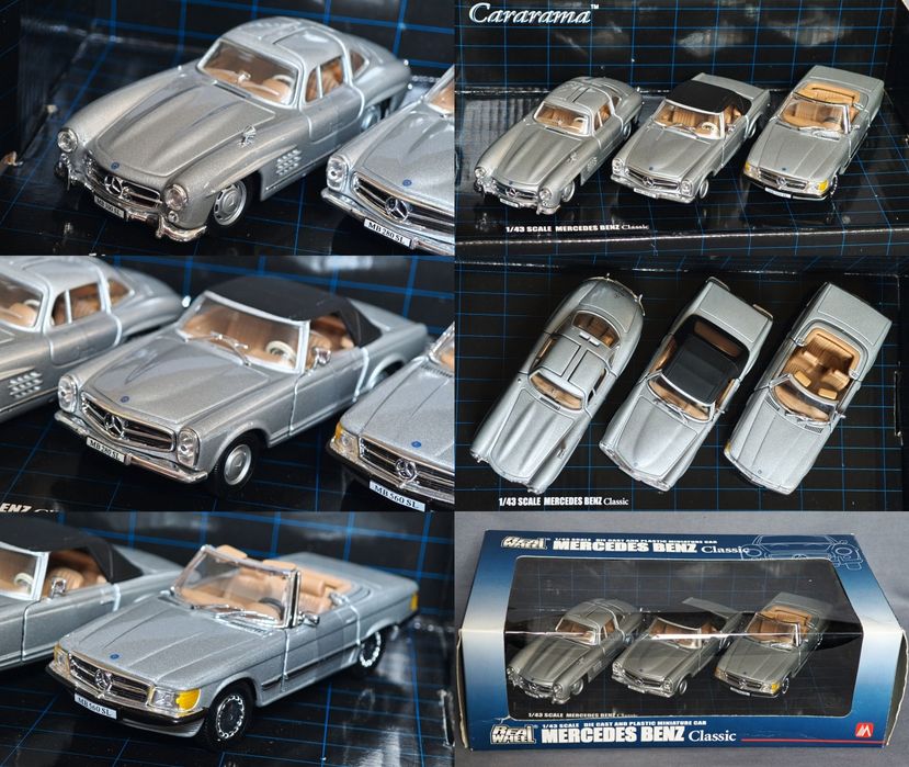 Модели 1/43 наборы Mercedes и Porsche (Cararama)