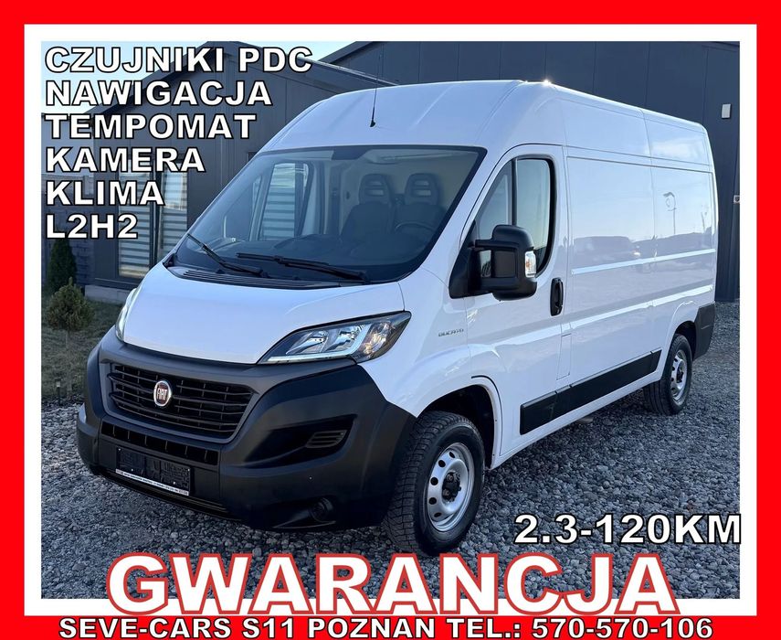Fiat DUCATO L2H2 GWARANCJA klima 2.3jtd kamera tempomat navi pdc  GWARANCJA, L2H2, 2.3 JTD, klima, navi, tempomat, kamera, czujniki pdc