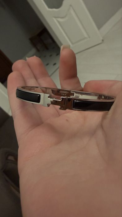 Браслет Hermes Clic H черный