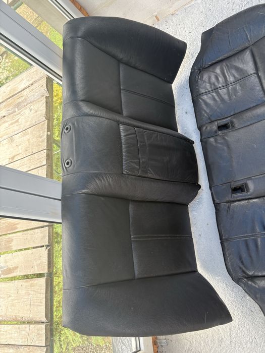 Komplet foteli skórzanych czarnych BMW E39 sedan