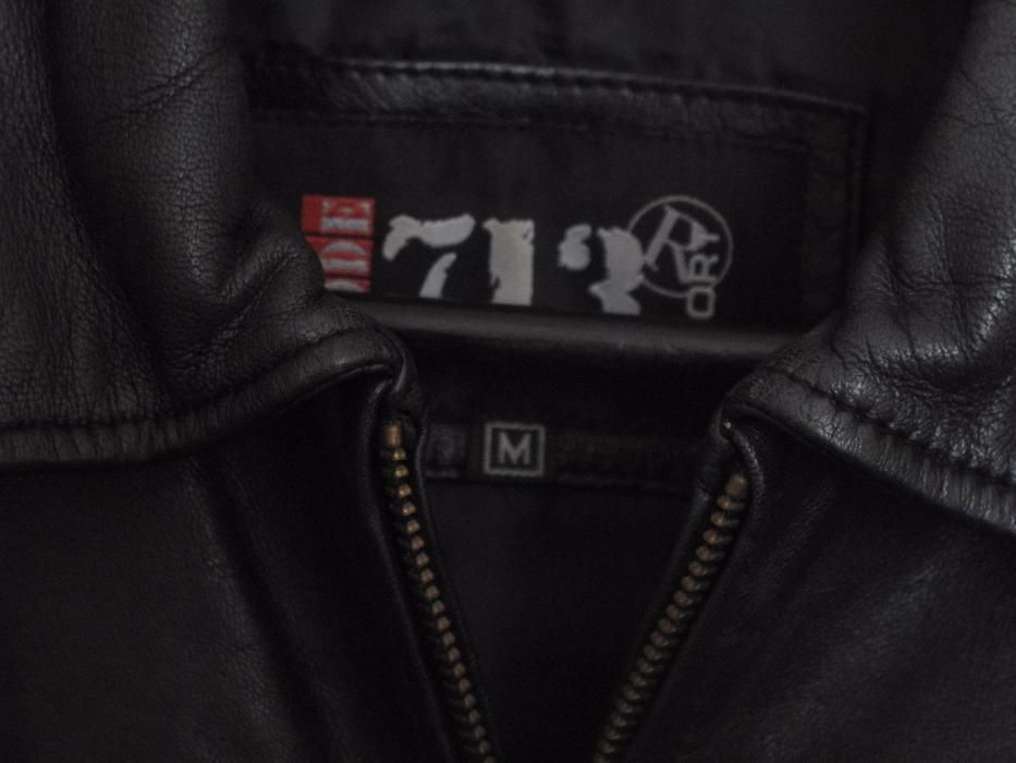 Blusão pele preta p/ senhora