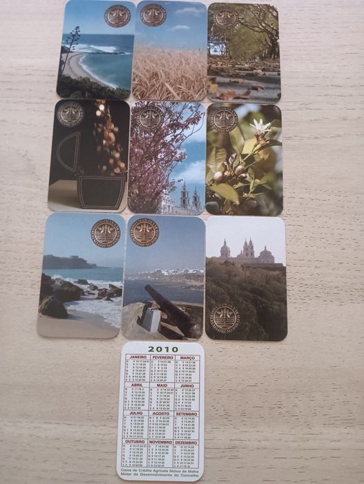 10 calendários caixa agrícola de mafra de 2010