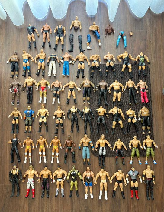 conjunto partes bonecos wwe wrestling mattel figuras brinquedos