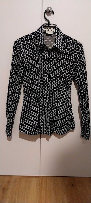 Koszula biało - granatowa jak nowa