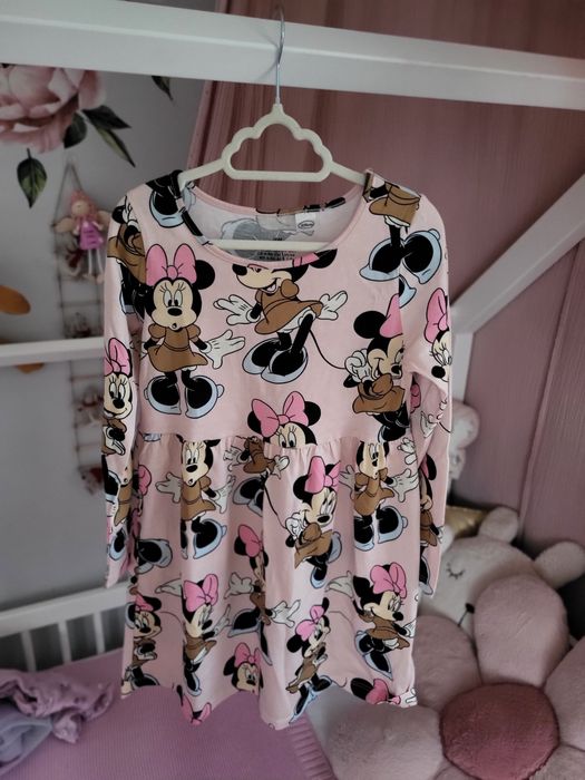 Nowa sukienka r.128 Minnie h&m