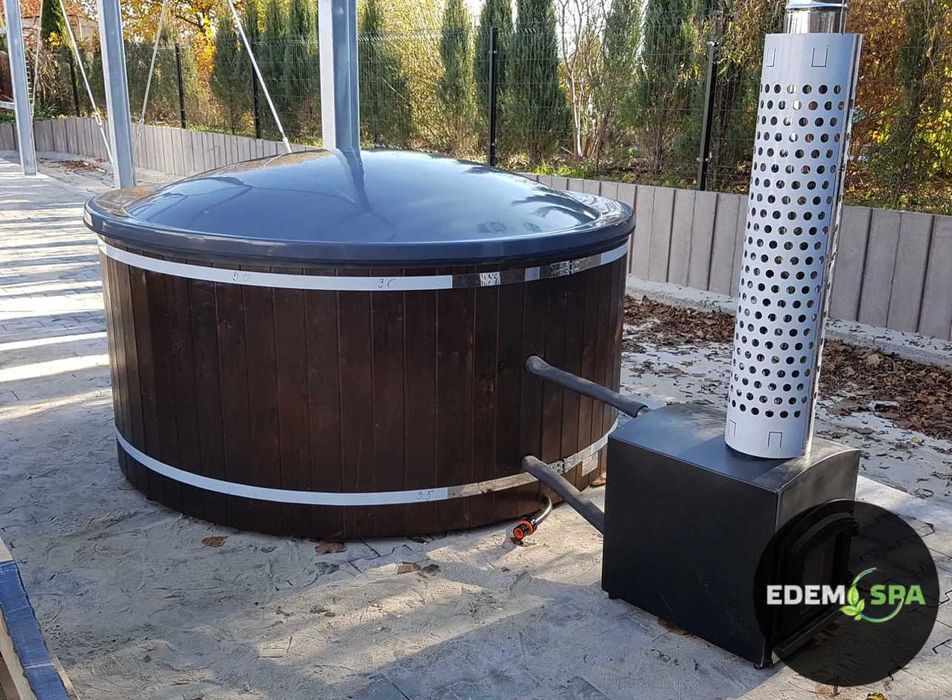Басейн з джакузі. Термо купіль. Vip Spa. Чан з підігрівом на дровах