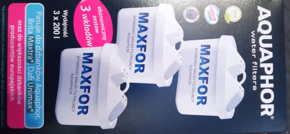 Nowe 6 sztuk, filtry do dzbanków aquaphor, maxfor, Brita, Dafi