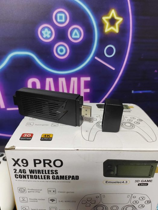 Ігрова Ретро Приставка для сучасних телевізорів X9 PRO на 64 GB Денди Супер Марио PlayStation 1 Tekken BattleToads Танчики Sega Чип и Дейл Аладдин