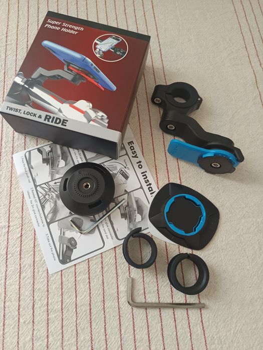 Suporte de telemóvel para moto com sistema anti vibração