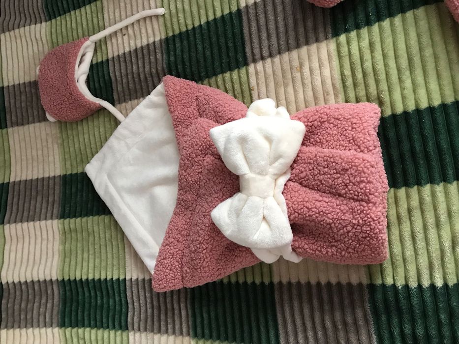 Зимовий комбінезон Тедді,конверт шапочка