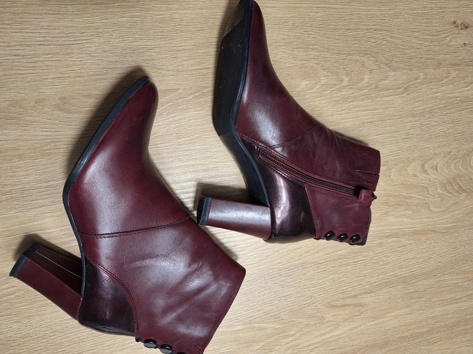 Bordowe botki Tamaris r.36