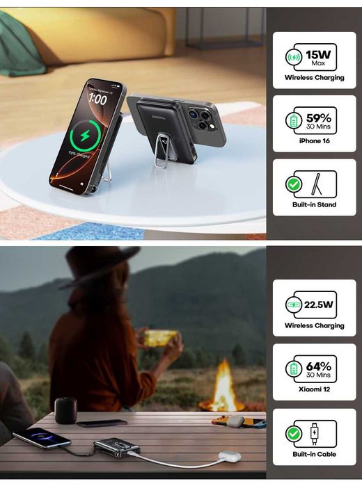 22.5W 10000mAh Magnético Magsafe Power Bank ( TUODES)
