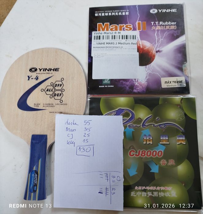 Rakietka ping pong tenis stołowy