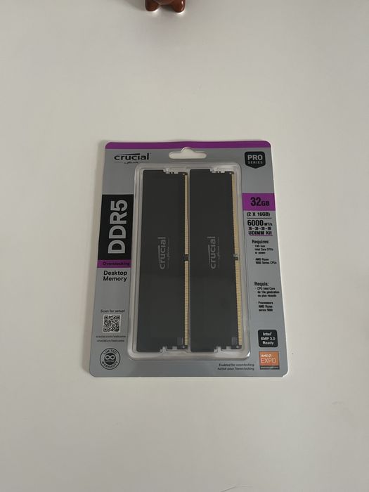 Crucial Pro 32GB Kit(2x16GB) CL36 RAM DDR5 6000Mhz