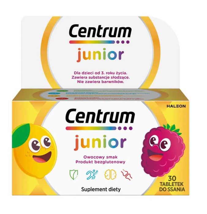 Centrum Junior witaminy dla dzieci 3+, tabletki do ssania, 30 szt.