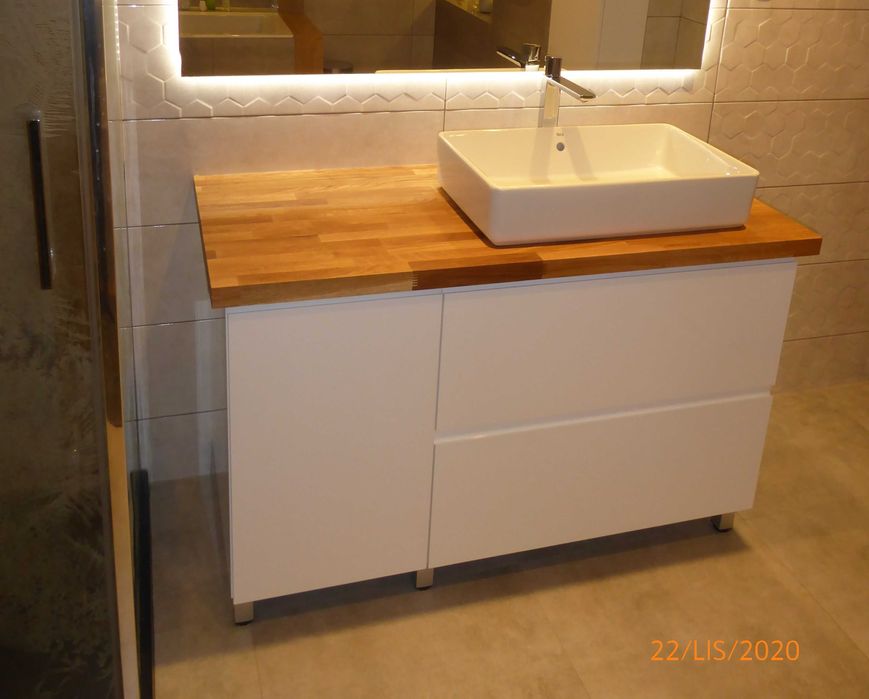 Szafka pod umywalkę z koszem cargo - 120 cm - Lublin