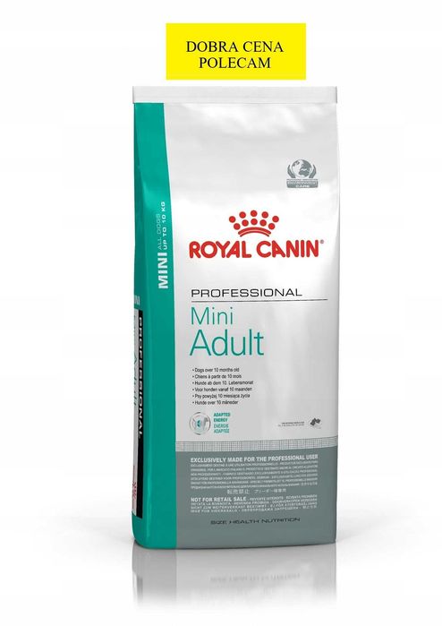ROYAL CANIN Mini Adult 15 kg dla psów od 10m-ca + GRATIS miska