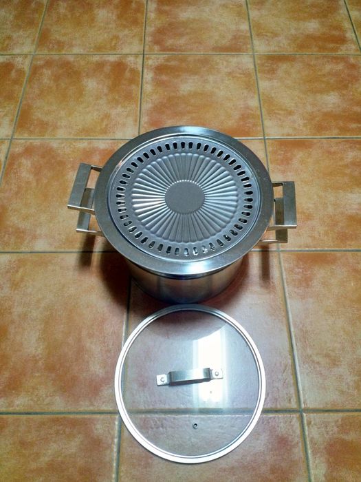 Panela Cozer a Vapor Inox - 2 patamares (Como Novo)