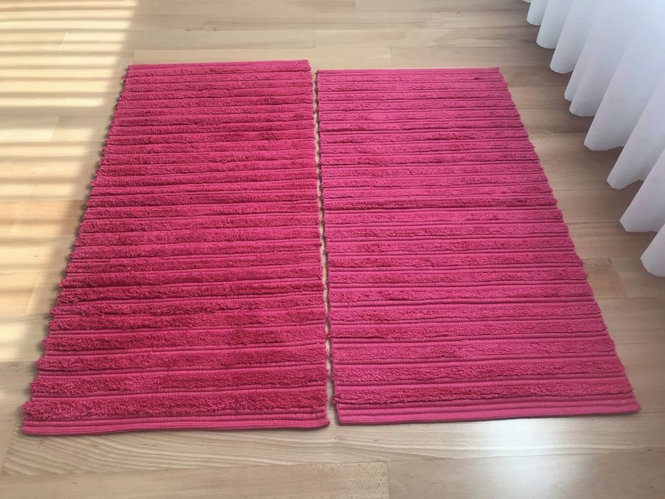 Conjunto de 2 tapetes  rosa fuchia Allegro
