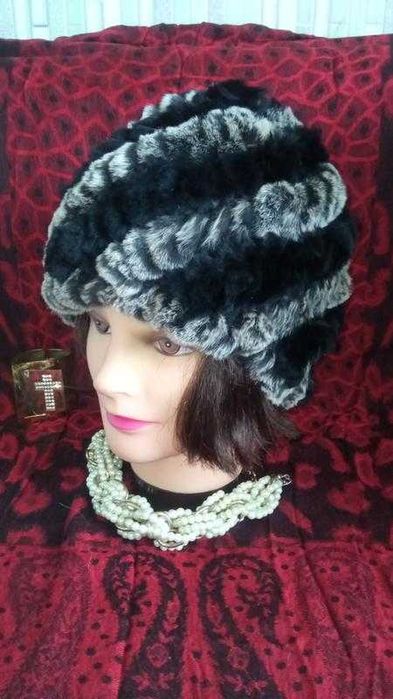 100% мех песца шапка /песецнатуральный мех шапка к шубе