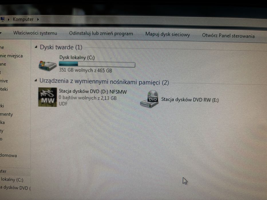 Zestaw komputer monitor klawiatura myszka