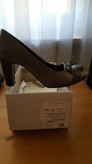 Skórzane buty damskie włoskie 38/39