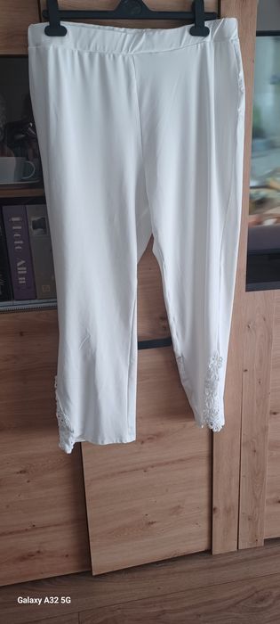 Biale Spodnie Damskie