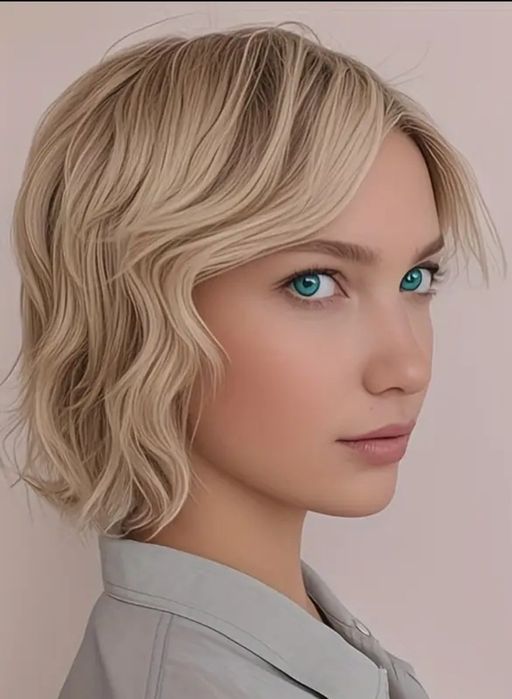 Krótka peruka blond