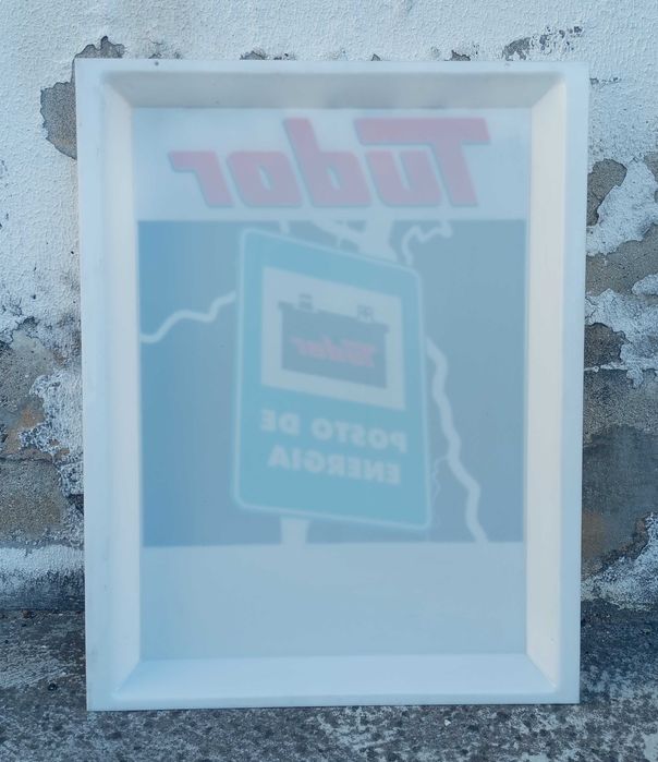 Placa publicitária Tudor Posto de Energia vintage