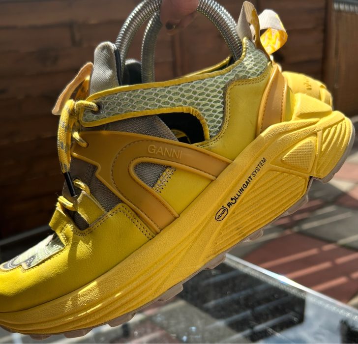 GANNI buty sportowe skóra rozmiar 37 vibram podeszwa sneakersy