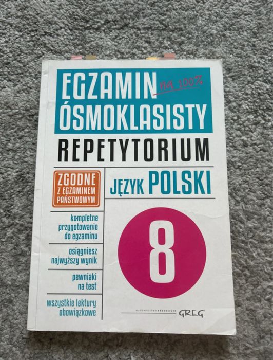 Repetytorium egzamin ósma klasisty na 100% język Polski