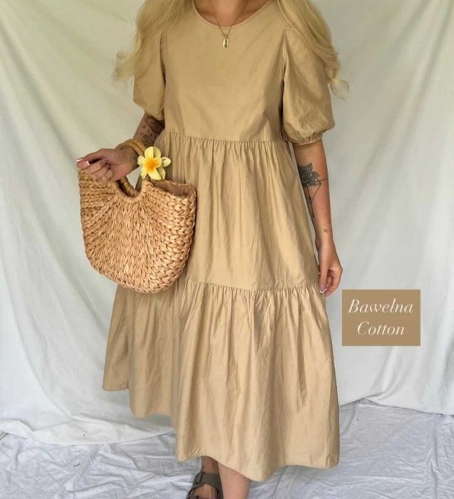 Zara Hit idealna na lato bawełniana sukienka M