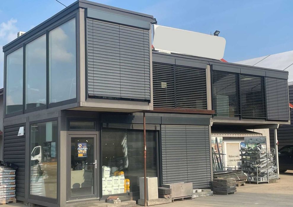 Kontenery biurowe różne rodzaje, przeszklone, rolety, klimatyzacja