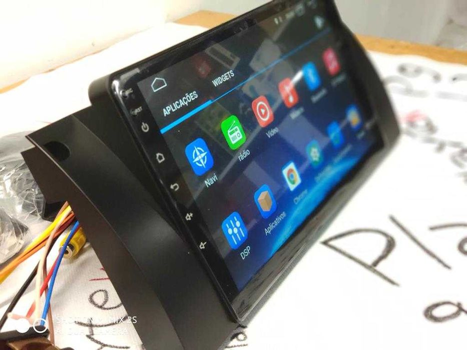 Rádio BMW E39 Android 13 WiFi GPS Novo com Garantia Ecrã 9 Polegadas