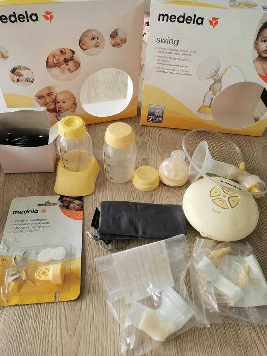 Medela Swing bomba extratora eletrica + biberão (2) e tetina Calma