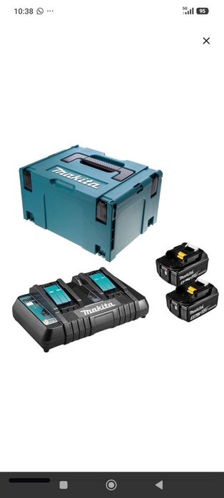 Carregador de baterias e duas baterias 4Ah MAKITA