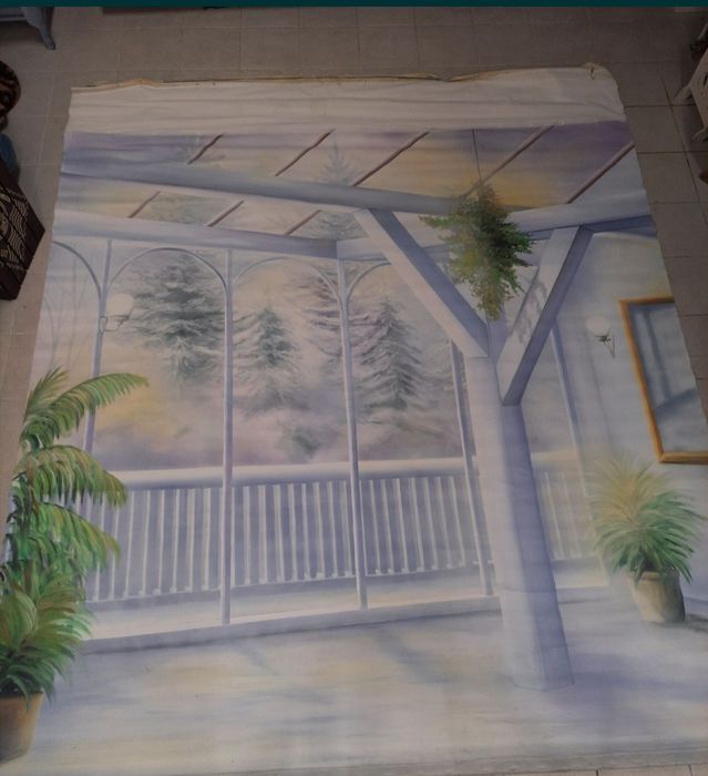 Płótno malarskie, tło foto 270cm x 310 cm malowane ręcznie, tapeta