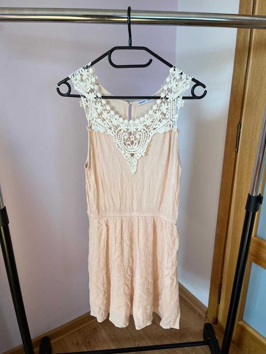 Beżowa sukienka boho S
