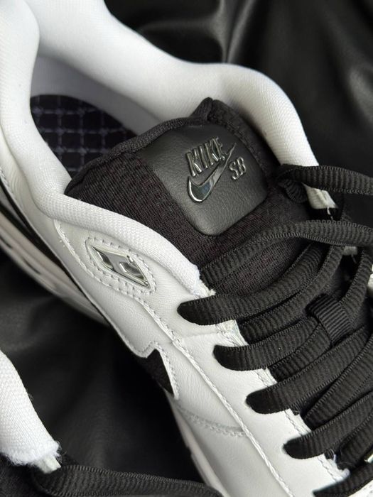 Оригинал Nike SB Paul Rodriguez Air Zoom White Black (HQ6828 100) кожание сб данк мужские найк