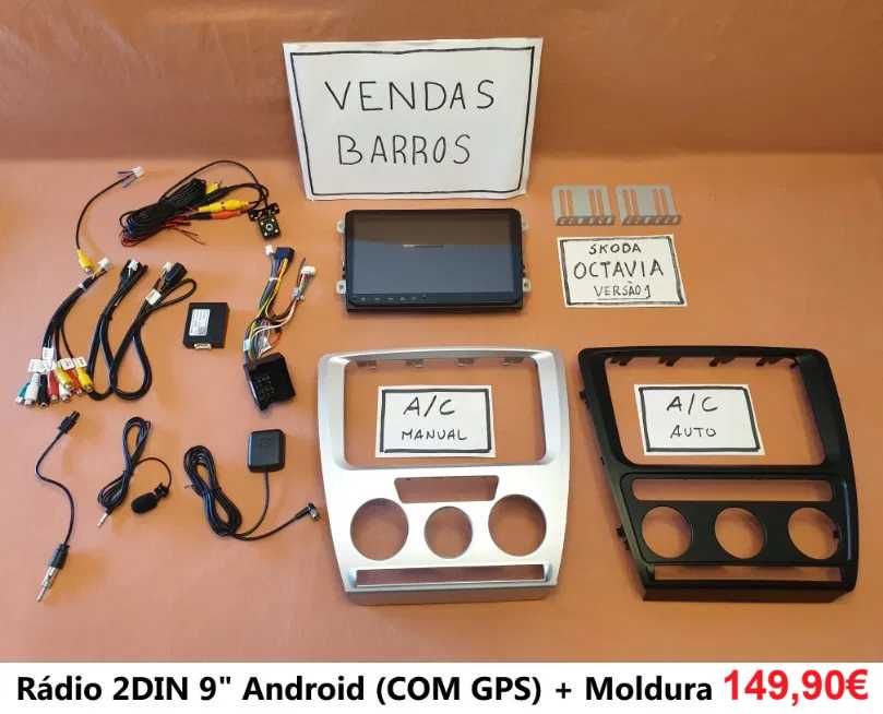 (NOVO) Rádio 2DIN • SKODA Octavia (1996 até 2013) • Android [4+64GB]