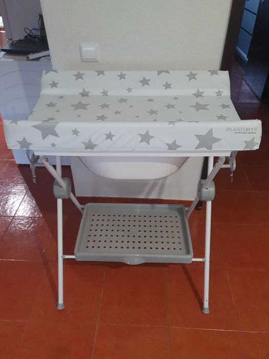 Banheira Dobrável Lea Estrelas Fundo Branco Plastimyr